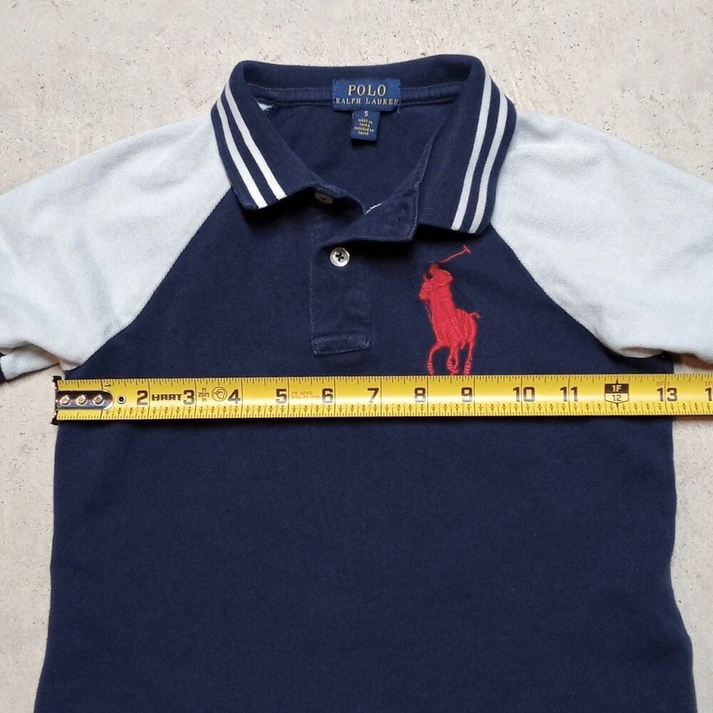 Polo Ralph Lauren Athletic Club Kids Big Pony Shirt Youth Boys Size 5 - Picture 9 of 9